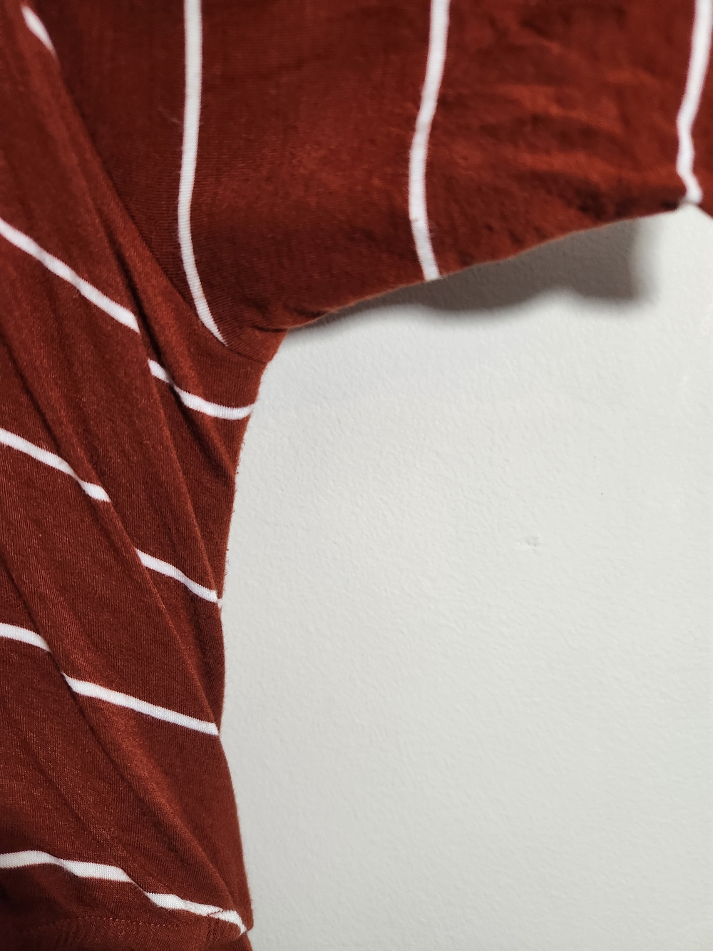 Latched Mama Rust Burnt Orange Striped Maxi Dress Breastfeeding Nursing Autumn - Picture 5 of 8